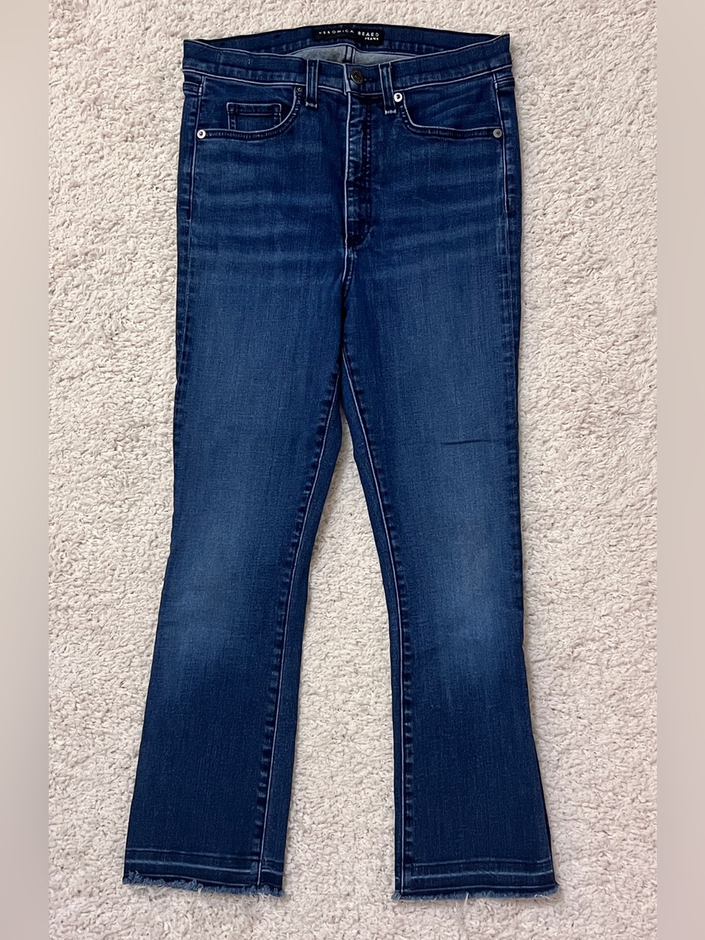 Veronica Beard Karly Kick Flare Darkwash